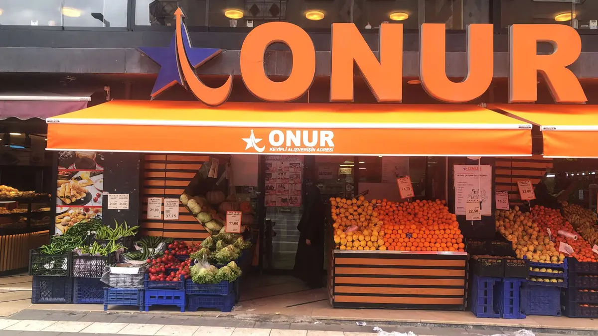 Mağaza cephesi için açılır kapanır tente