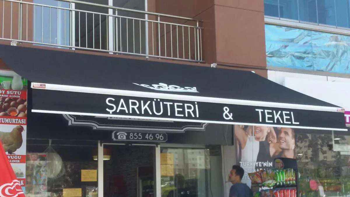 Duvara monte edilen mafsallı tente